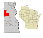 Milwaukee County Wisconsin incorporated and unincorporated areas Wauwatosa highlighted